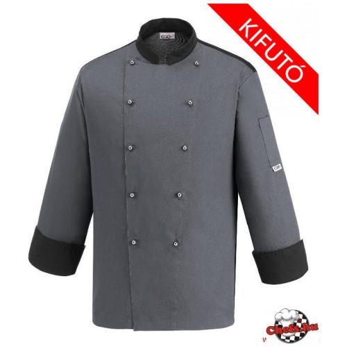 Šedý kuchársky kabát s dlhým rukávom - ICE COOL