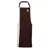 Chefs.hu logós kétszínű szakácskötény – beige/barna