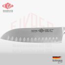 EIKASO SANTOKU KÉS OLÍVFA NYÉLLEL  , BORDÁZOTT – 20 cm