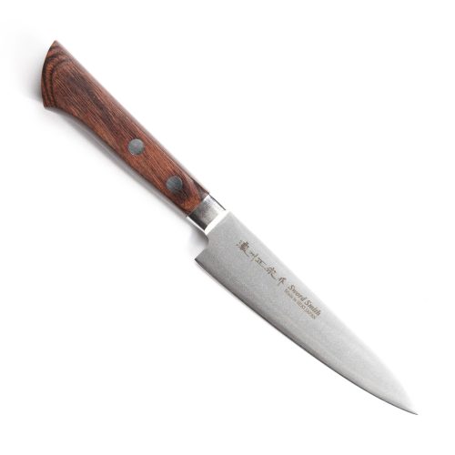 Satake Noushu Masamune Saku Shirogami 12 cm-es Univerzális japán konyhai kés mahagóni markolattal