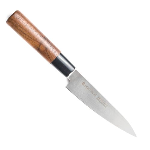 Satake Noushu Masamune Saku univerzális konyhai kés, 12 cm, diófa markolattal