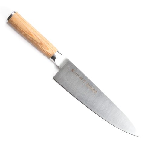 Satake Noushu Masamune Gyuto szakácskés 20 cm pakkafa markolattal 