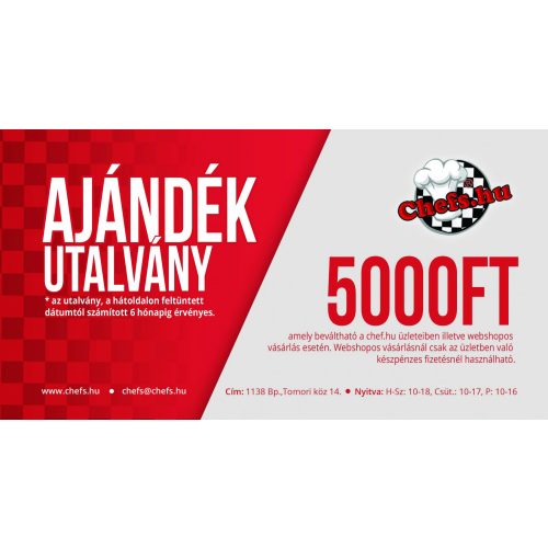 Ajándékutalvány - 5000, 10000 vagy 20000 Ft értékben