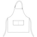 Női kötény, állítható nyakpánttal - SZÜRKE