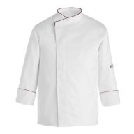 Nagyméretű fehér hosszú ujjú szakácskabát
