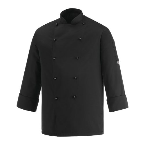 Čierna kuchárska bunda s dlhým rukávom