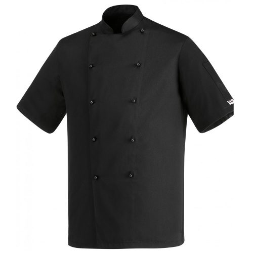 Čierna unisex kuchárska bunda s krátkym rukávom