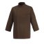 Szakácskabát - csokoládébarna, hosszú ujjú, rejtett patentos, karcsúsított
