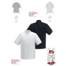 Fehér, rövid ujjú, patentos szakácskabát - ICE COOL anyagból