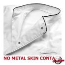 Szakácskabát - bordó, rövid ujjú, patentos, ICE-COOL anyagból