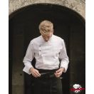 Giblor's szakácskabát - fehér, hosszú ujjú, díszpatentos