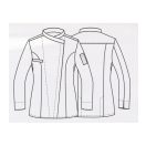 Giblor's  szakácskabát - fekete, hosszú ujjú, díszpatentos