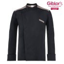 Vulcano -fekete hosszú ujjú szakácskabát