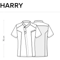 Harry - Szupervékony szürke rövid ujjú szakácskabát