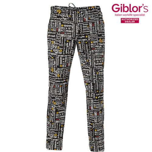 Giblor's szakácsnadrág - étlapmintás 