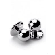   Nagyméretű ezüst szakácskabát gomb - ISACCO farmerkabáthoz