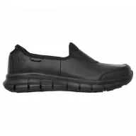 Skechers - RELAXED FIT - női bőrcipő - FEKETE