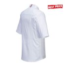 MeshAir Pro rövidujjú patentos szakácskabát - FEHÉR