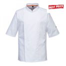 MeshAir Pro rövidujjú patentos szakácskabát - FEHÉR