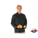 Szakácskabát - fekete, hosszú ujjú