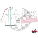 Szakácskabát - fekete, hosszú ujjú