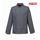 MeshAir Pro, palaszürke, hosszú ujjú szakács kabát
