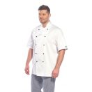 Szakácskabát - fehér, rövid ujjú cukrászkabát