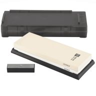   Kétoldalú fenőkő szett, nagyméretű | #3000/10000 – Extra finom/Ultra finom nagyméretű fenőkő + Állvány/tárolódoboz + Gyémánt fenőkő tisztító