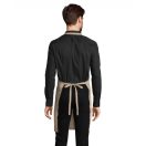 SOL'S GRAMERCY - LONG APRON WITH POCKET - fekete