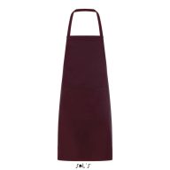SOL'S GRAMERCY - LONG APRON WITH POCKET - bordó
