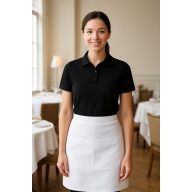 100% pamut FEKETE női galléros póló