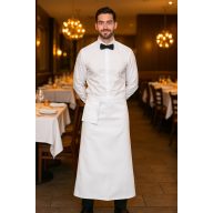 Nagyméretű fehér pincérkötény