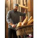 Szürke, patentos, farmer szakácskabát - KIFUTÓ