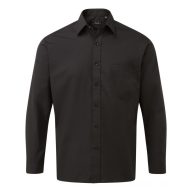 Fekete hosszú ujjú férfi ing - mellzsebbel