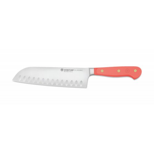 Wüsthof Classic Color bordázott santoku kés - 17 cm -  Coral Peach