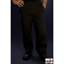 Szakácsnadrág - fekete, gombos-cipzáras, 50% pamut - 50 PES